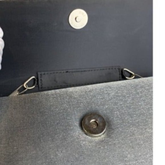 Another Y&S Clutch Bag Silver Envelope with Rope and Chain Strap - Picture 3 of 10